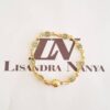 Conjunto 5 Pulseiras Pedrinhas Coloridas Banho Ouro Corrente Aço Fecho Ímã