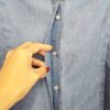 Camisa Jeans Feminina Tradicional Manga Longa Botões Embutidos