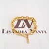 Conjunto Combinado 5 Pulseiras Verão e Mar Banho Ouro Corrente Aço