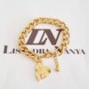 Conjunto Combinado 5 Pulseiras Verão e Mar Banho Ouro Corrente Aço
