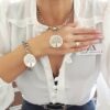 Conjunto Árvore da Vida Prateado Recorte Laser Colar + Pulseira Ímã
