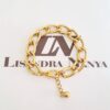 Pulseira Elo Grumet-317 Corrente Aço Banho Ouro Fecho Mosquete