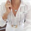Conjunto Combinado Coração Pedra Branca Banho Ouro Colar + Pulseira