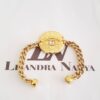 Pulseira Olho Grego Strass Banho Ouro Elo Grumet-98 Corrente Aço