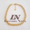 Colar Choker Elo Grumet-73 Banho Ouro Corrente Aço
