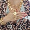 Conjunto 3 Colares Fashion Mistério Cobra Banho Ouro Corrente Aço