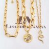 Conjunto 3 Colares Fashion Mistério Cobra Banho Ouro Corrente Aço
