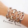 Pulseira Elo Oval Grande Banho Prateado