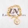 Conjunto 4 Pulseiras Combinadas Detalhe Branco Banho Ouro
