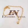 Conjunto Dourado 4 Colares Fashionistas Corrente Aço Banho Ouro Pingentes Coração Fecho Mosquete