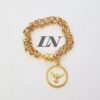 Conjunto Pombinha da Paz Banho Ouro Colar + Pulseira Combinando Banho Ouro