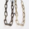 Conjunto Colar Choker Grafite + Choker Prateado Básico Tradicional Corrente Metal Banho Verniz Elo Oval Gigante 37cm