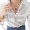 Conjunto Colar Dourado Choker + Colar Curto Corrente Metal Banho Ouro Elo Serpente Fecho Mosquete