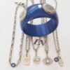 Conjunto Pulseira Tibetana + 5 Colares Delicados Símbolos Místicos Banho Prateado