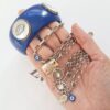 Conjunto Pulseira Tibetana + 5 Colares Delicados Símbolos Místicos Banho Prateado