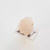 Anel Dourado Regulável Aberto Metal Banho Ouro Pedra Mineral Natural Cravejada Quartzo Rosa