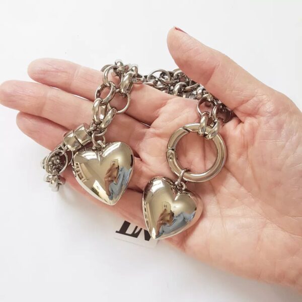 Conjunto Colar Coração Gorducho Removível + Pulseira Elo Português-145