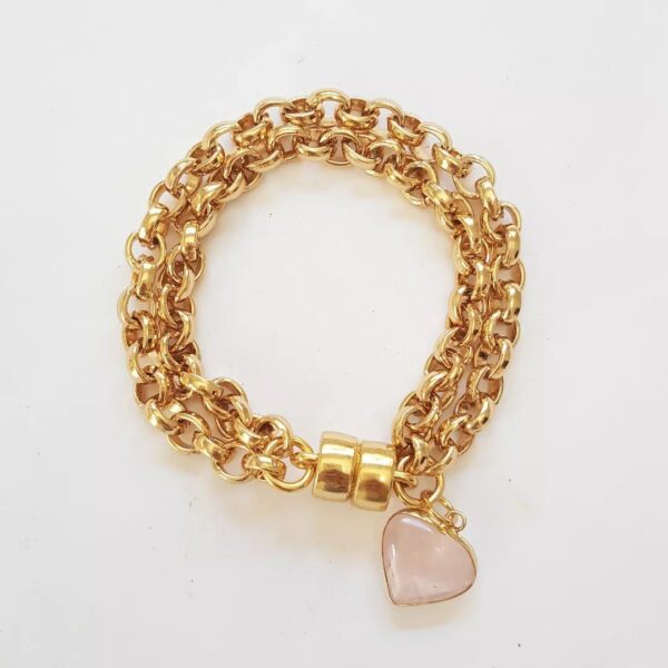 Conjunto 7 Pulseiras Pedras Minerais Àgata Sodalita Ametista Banho Ouro