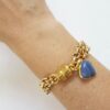 Conjunto 7 Pulseiras Pedras Minerais Àgata Sodalita Ametista Banho Ouro