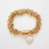 Conjunto 7 Pulseiras Pedras Minerais Àgata Sodalita Ametista Banho Ouro