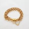 Conjunto 7 Pulseiras Pedras Minerais Àgata Sodalita Ametista Banho Ouro