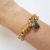 Conjunto 7 Pulseiras Pedras Minerais Àgata Sodalita Ametista Banho Ouro