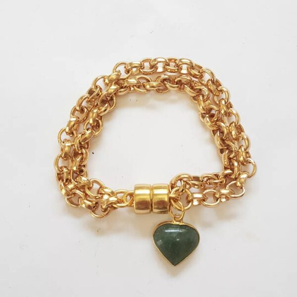 Conjunto 7 Pulseiras Pedras Minerais Àgata Sodalita Ametista Banho Ouro