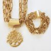 Conjunto de Pulseira e Colar Árvore da Vida em Ouro Banho para Mulheres Elegantes