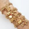 Pulseira Pingentes Mala Anel Love Banho Ouro Elo Losango Corrente Aço