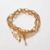 Conjunto 4 Pulseiras Pingentes Femininos Moda e Viagem Banho Ouro