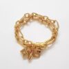 Conjunto 4 Pulseiras Pingentes Femininos Moda e Viagem Banho Ouro