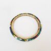 8873h Pulseira Tibetana Fina Importada India Caquinho Cerâmica Colorida (21cm)