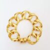 Conjunto Pulseira + Colar Grumet Conectável Elos Grandes Metal Banho Ouro
