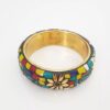 Conjunto 2 Pulseiras Tibetanas Média Caquinho Cerâmica Colorida