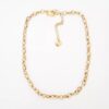 Colar Choker Losango-202 Banho Ouro Corrente Aço Fecho Mosquete