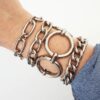 Pulseira Elo Grumet-117 Banho Prateado 1 Volta Corrente Aço