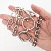 Conjunto 4 Pulseiras Elos Grandes Banho Prateado Corrente Aço