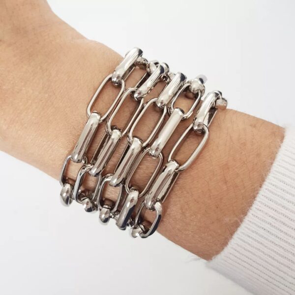 Conjunto Tibetano Prateado Pulseira + Colar Caquinho Cerâmica Branca