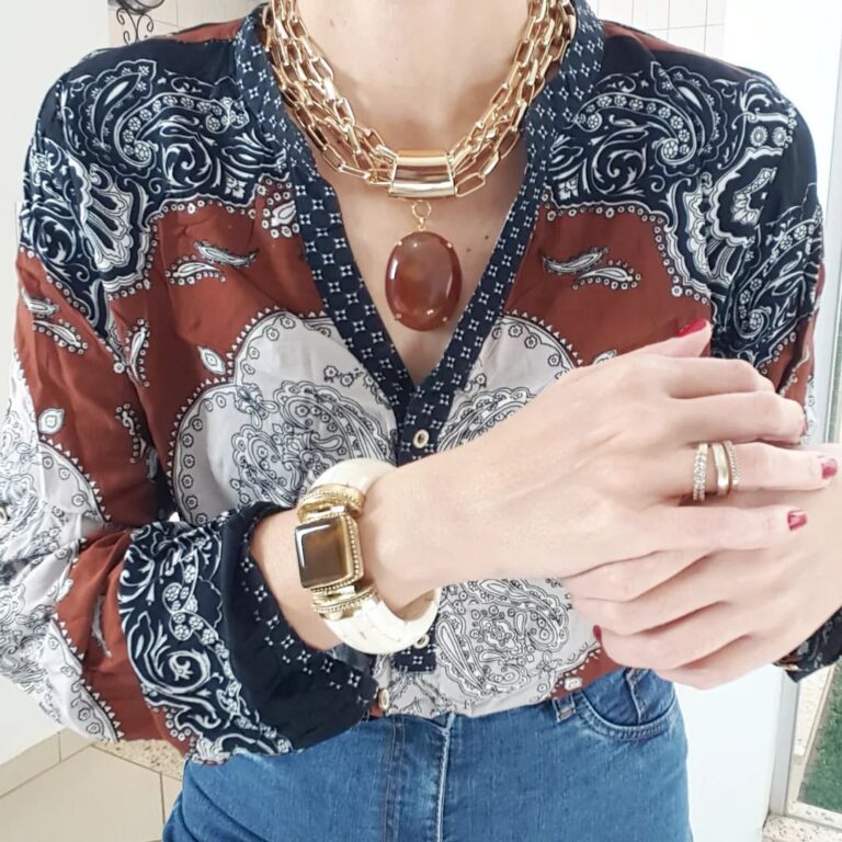 Conjunto Ágata Mel Pulseira Tibetana Osso + Colar 4 Voltas Ágata Oval