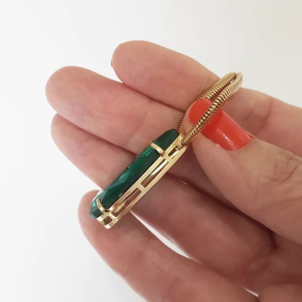 8980f Conjunto Combinado Pedra Verde Esmeralda Banho Ouro 2 Colares + Brinco