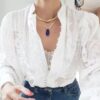 Colar Choker Elo Malha 8mm Médio Banho Ouro Corrente Tombak