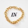 Conjunto 4 Pulseiras Femininas Banho Ouro Corrente Aço Onça