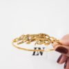 Conjunto 4 Pulseiras Femininas Banho Ouro Corrente Aço Onça