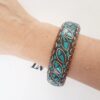 Conjunto Combinado Tibetano Turquesa Cerâmica Pulseira e Colares