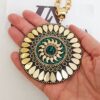 colar_tibetano_dourado_caquinho_verde_1_volta_elo_cadeado_22_c_1_pulseira_bonus_fecho_ima_2_voltas_8145_3_20191123115420 Conjunto Colar Tibetano Caquinho Verde + Pulseira Banho Ouro Elo Cadeado-22