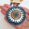 colar_tibetano_dourado_mandala_azul_elo_cadeado_22_8187_3_20191219141122 Colar Tibetano Cerâmica Azul 4 voltas Corrente Aço Banho Ouro Elo Cadeado-22