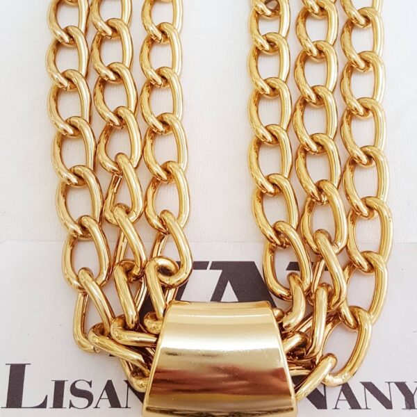 colar_tibetano_dourado_pingente_caquinho_branco_elo_grumet_317_8188_3_20191228162550 Colar Tibetano Cerâmica Branca 3 Voltas Elo Grumet-317 Banho Ouro