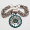 Conjunto Colar Tibetano Caquinho Turquesa + Pulseira Elo Cadeado-22
