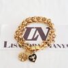 Pulseira Pombinha Paz Árvore da Vida Banho Ouro Elo Português-106