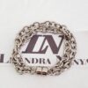 Conjunto 4 Pulseiras Prateadas Metal Banho Galvânico Vários Pingentes